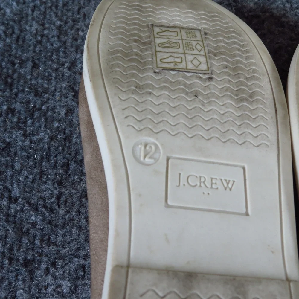 J. Crew Toddler Loafers Size 12 Boys Girls Slip On Shoes Tan Faux Suede Classic